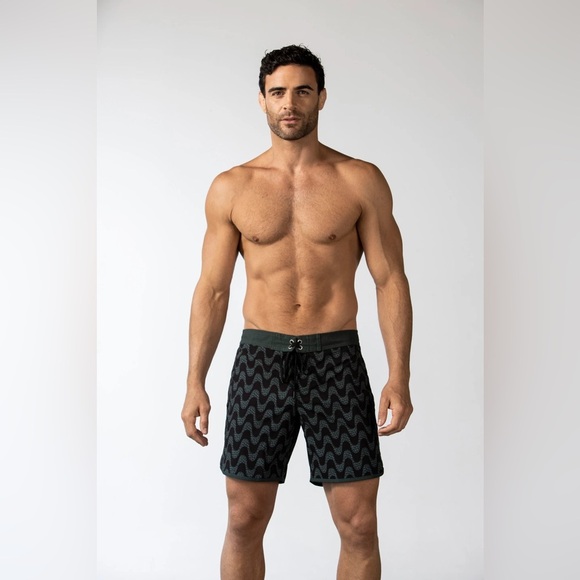 Quick Silver Waterman Collection Men's Black and Gray Swim Shorts Size 34 - Picture 11 of 11